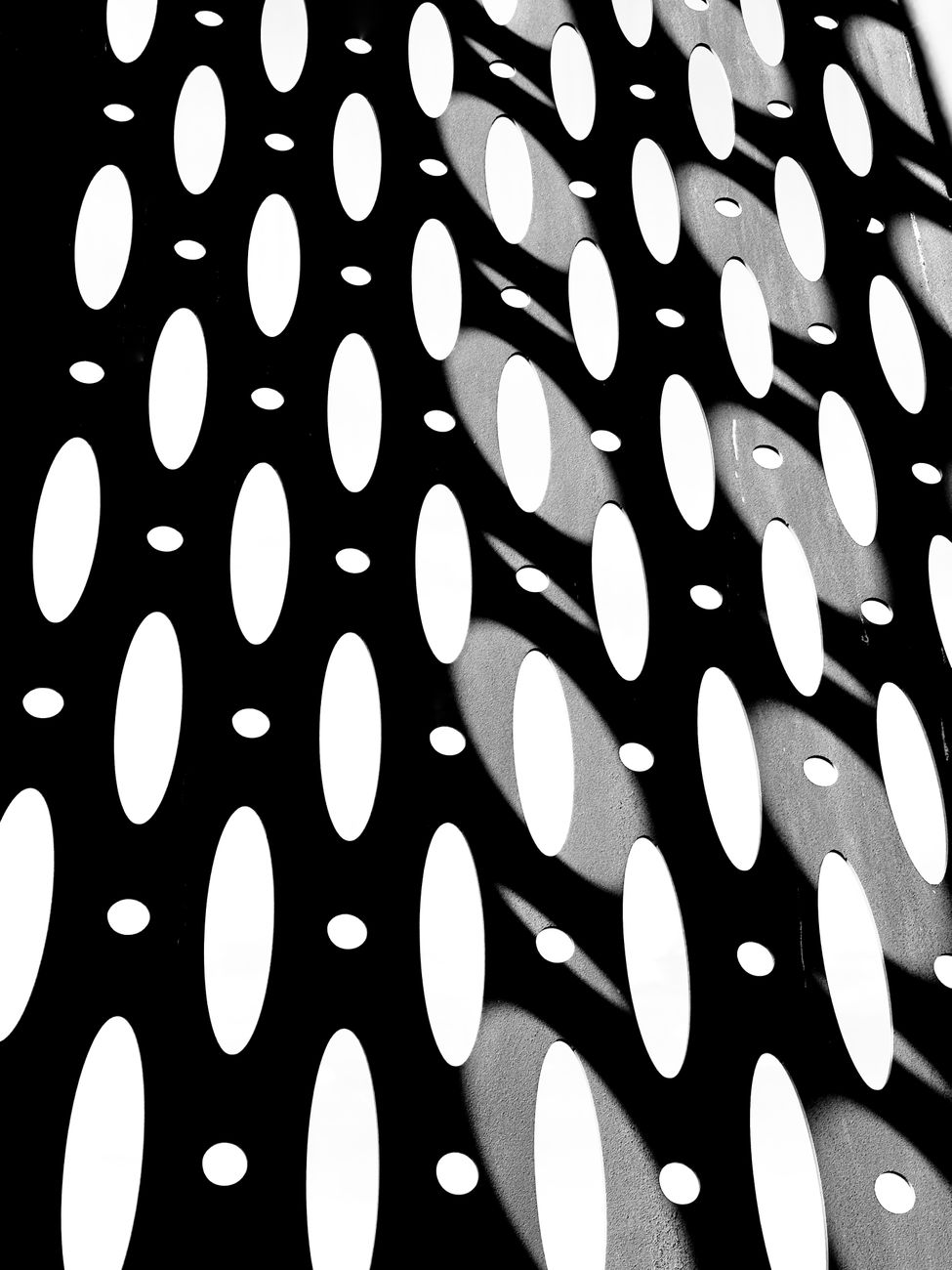 abstract black and white pattern with shadows